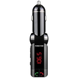 Fonestar TL-3UB Transmisor FM Bluetooth con USB y Manos Libres con Micrófono para Coche
